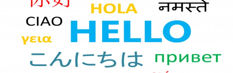 Linguistic career - image of different language script from all over the world saying HELLO