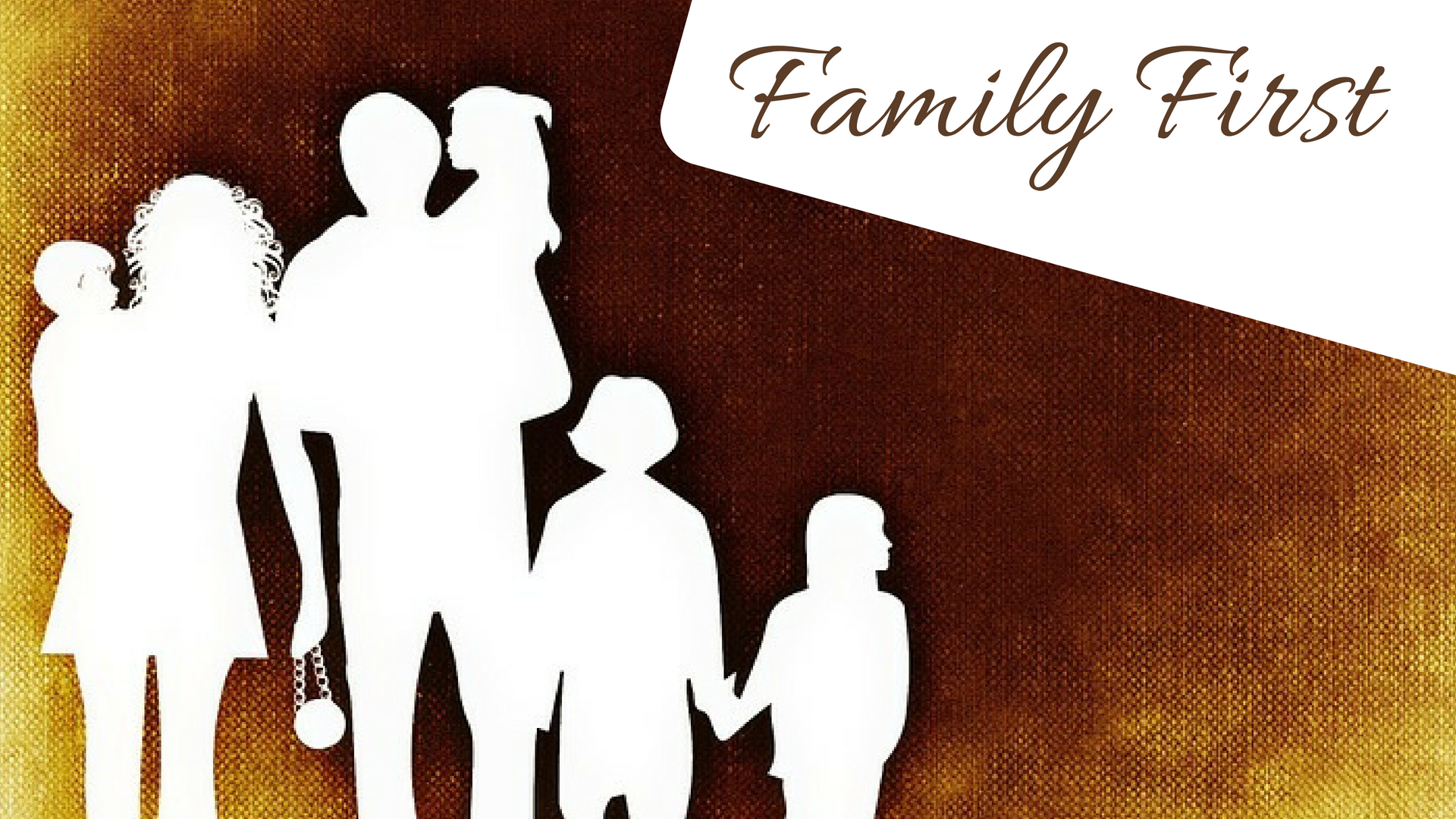 family First - Image of family sketch on a canvas