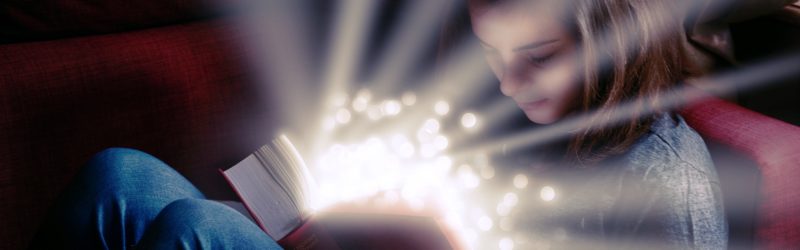 Broaden your intellectual Horizon - Image of a girl reading a book