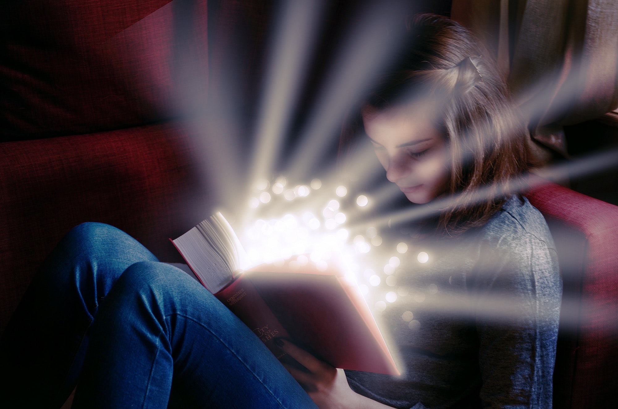 Broaden your intellectual Horizon - Image of a girl reading a book